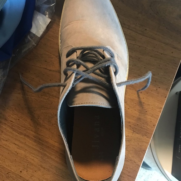 Jivana Milan Men’s Suede Oxford Casual Shoes.  Size 13, Grey. - Picture 2 of 3